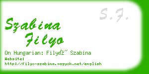 szabina filyo business card